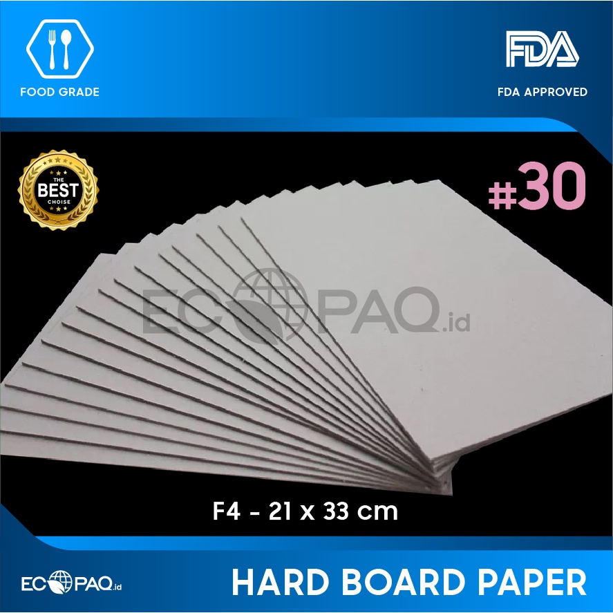 Karton Bot - Karton Tebal Abu - Hard Board Grey No.30 -uk21.5x33cm -F4 - (12lb)