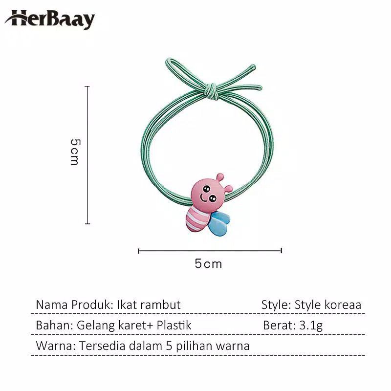 Kunciran Herbaay Ikat Rambut Elastis Tali Rambut Cincin Ponytail Rambut