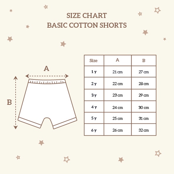 Little Palmerhaus - Basic Cotton Shorts (Celana Pendek Bayi &amp; Anak) 1-6 Tahun