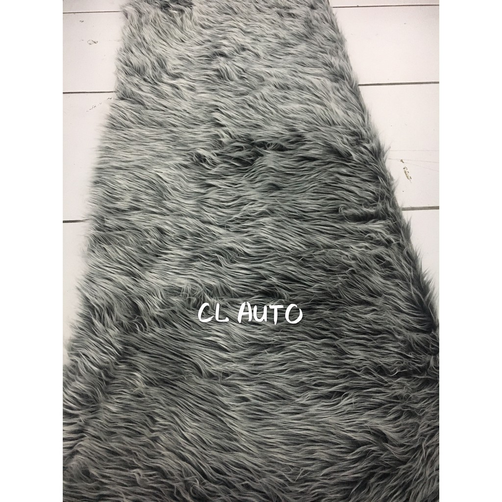 KINGFUR karpet Bulu Dashboard Warna Abu Mix Putih / car dash matt White Wolf / Alas Cover Dasbot Mur