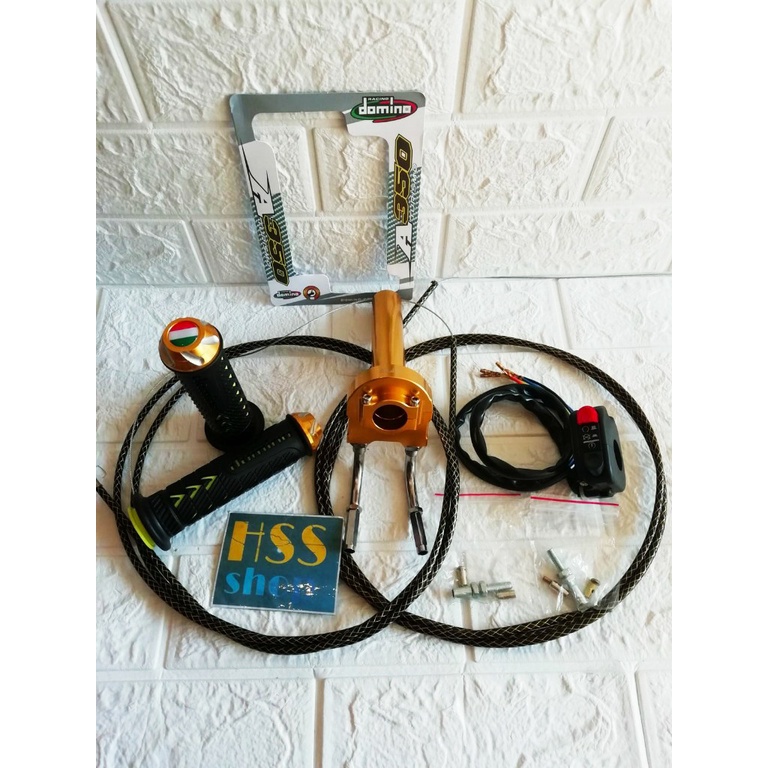 Gas Spontan 2 Kabel + Handgrip + Saklar Kanan + Kabel Gas = Sonic 150 R, Gsx 150 R, Nmax 155, Pcx 15