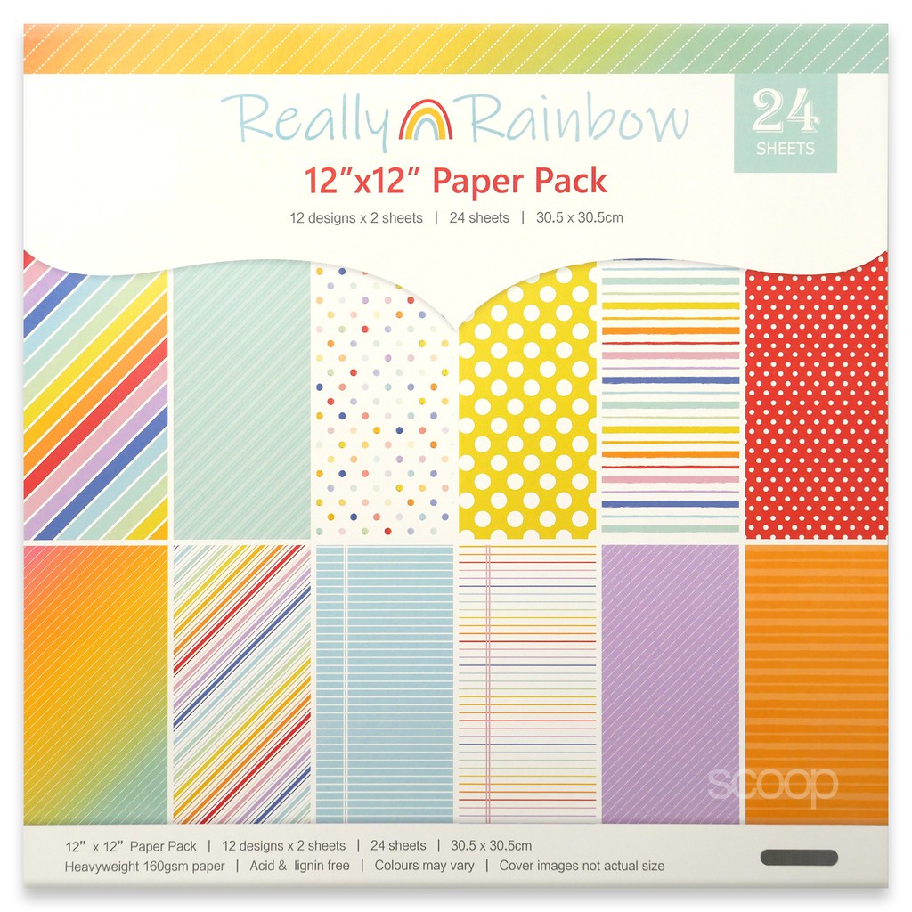 

Scoop SCRAPBOOK PAPER 30.5x30.5cm Rainbow 63090601