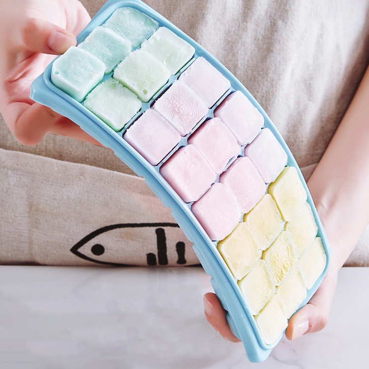 YC-01 36 kotak cetakan esbatu pakai tutup/Cetakan Es Batu  isi 36/ ice cube tray/ Cetakan Jelly