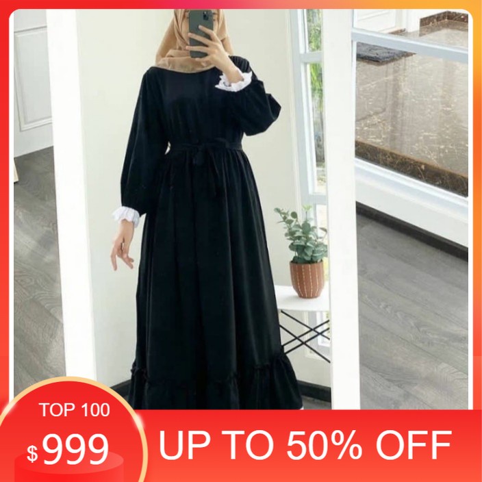 Dress wanita  maxi Renda // Sogan Gamis Renda Terbaru