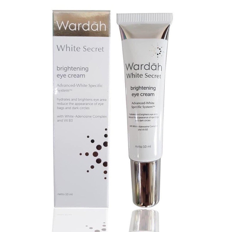 [bn.x]wardah white secret brightening eye cream 10 ml -- cream mata wardah white secret