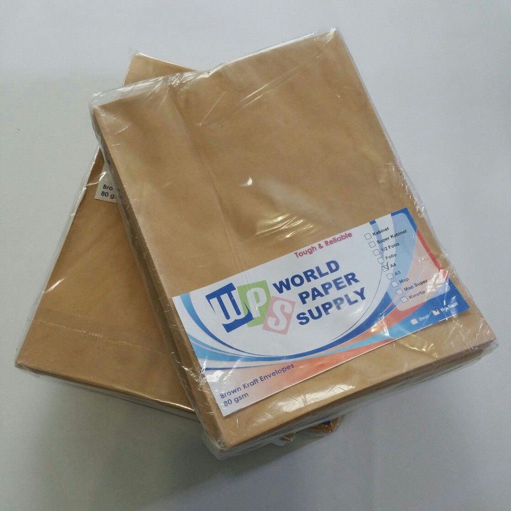  PERPACK Amplop Coklat  Ukuran A4 WPS 30 x 22 cm 