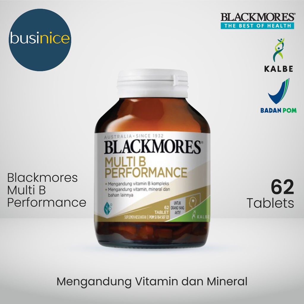 Jual Blackmores Multi B Performance BPOM Kalbe 62 Tablet | Shopee Indonesia