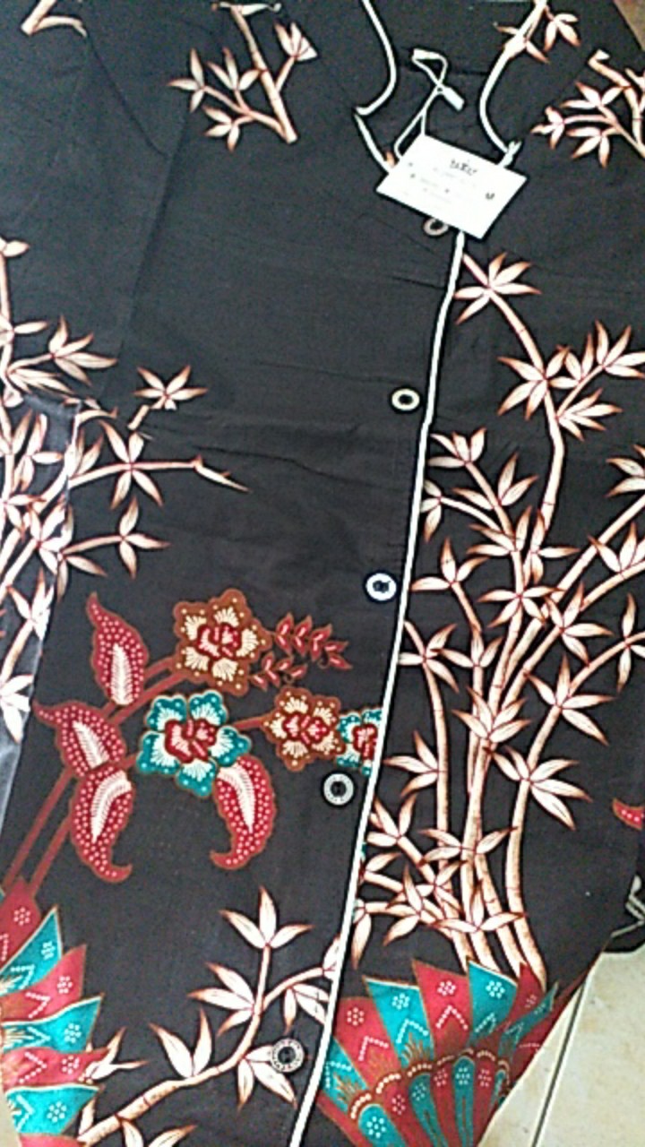 Tey-17 Batik Wanita Asj Sa Hrb026 Kenongo Kemeja Tosca Pendek