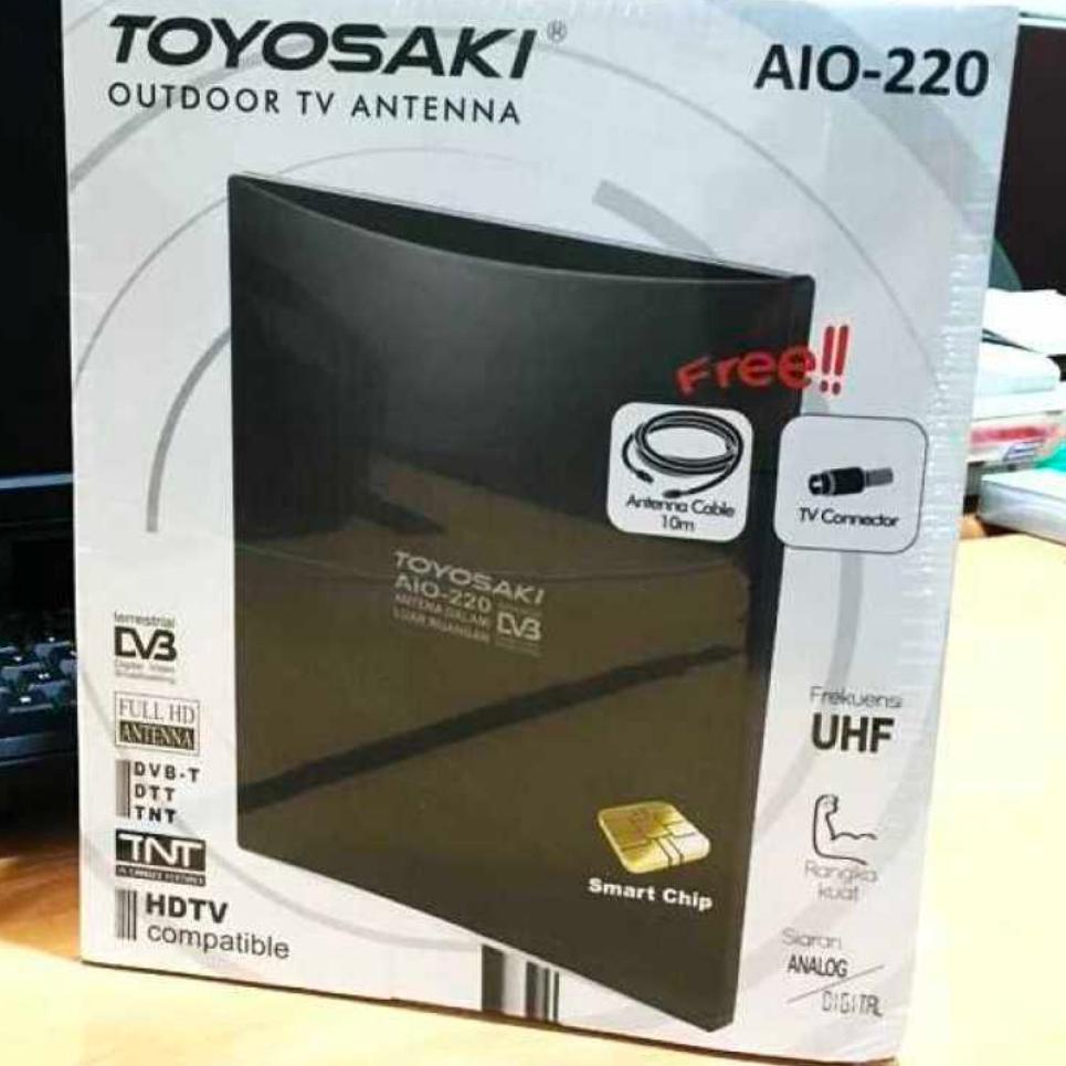 [Art. 49] Antena tv digital untuk tv tabung dan LED/toyosaki antena digital AIO-220 AW pasangan untu