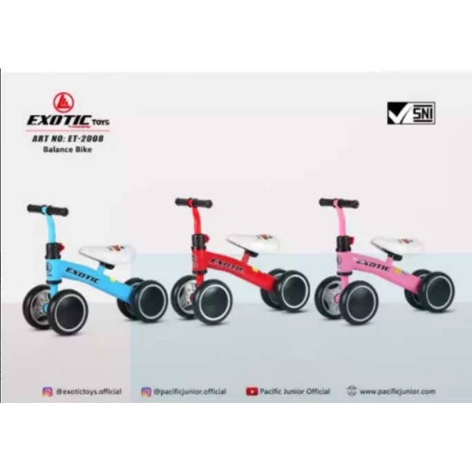 SEPEDA ANAK BALANCE BIKE EXOTIC ET 2008 TERMURAH