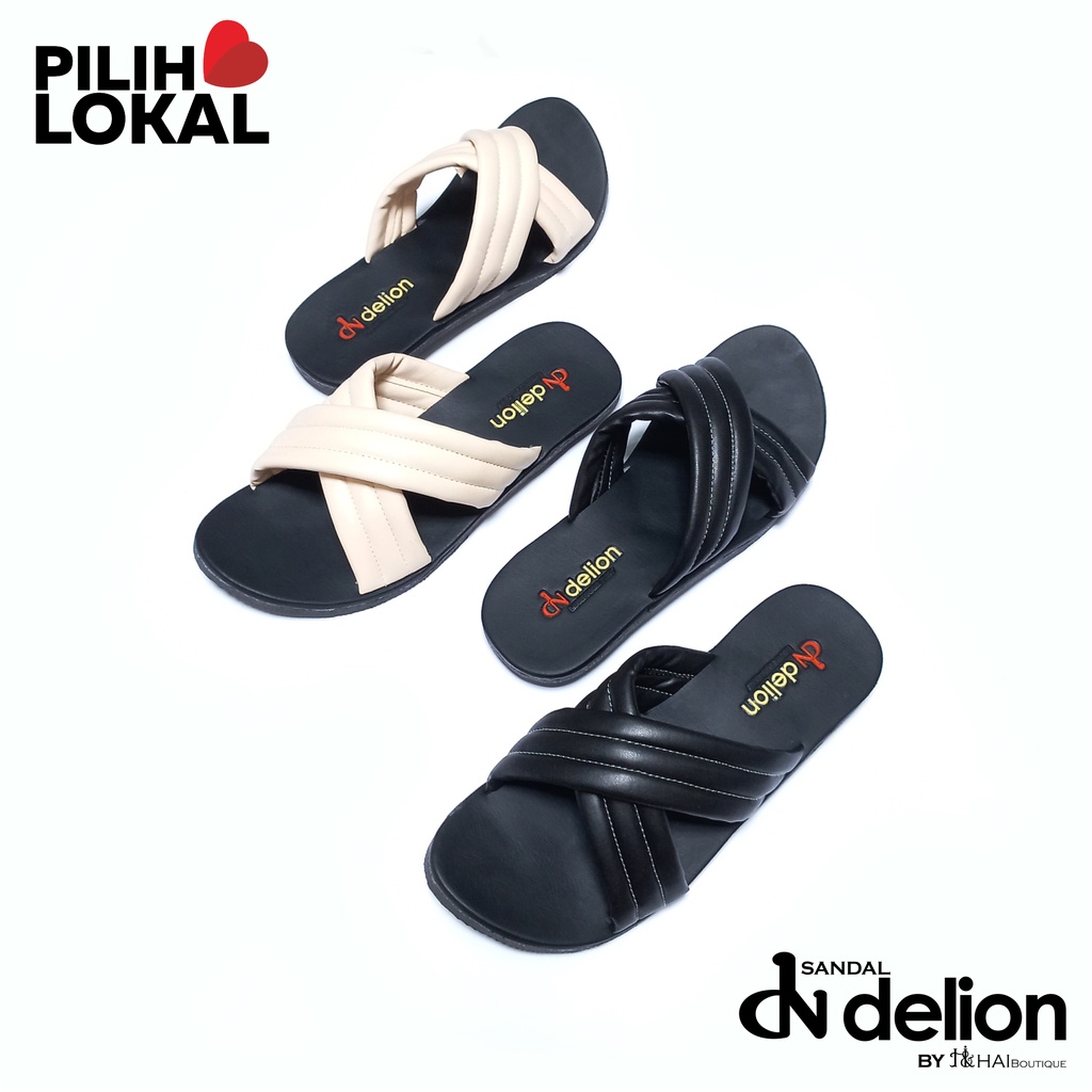 Platform Sandal Wanita - Sandal Platform Empuk - Sandal Busa Wanita Terbaru - Sandal Platform silang Warna Hitam - Sandal Slop Silang Wanita Terbaru - Sandal Kekinian Wanita - Sandal Kokop Silang - Sandal Strap Dua - Sendal Flat Teplek Anti Slip Casual