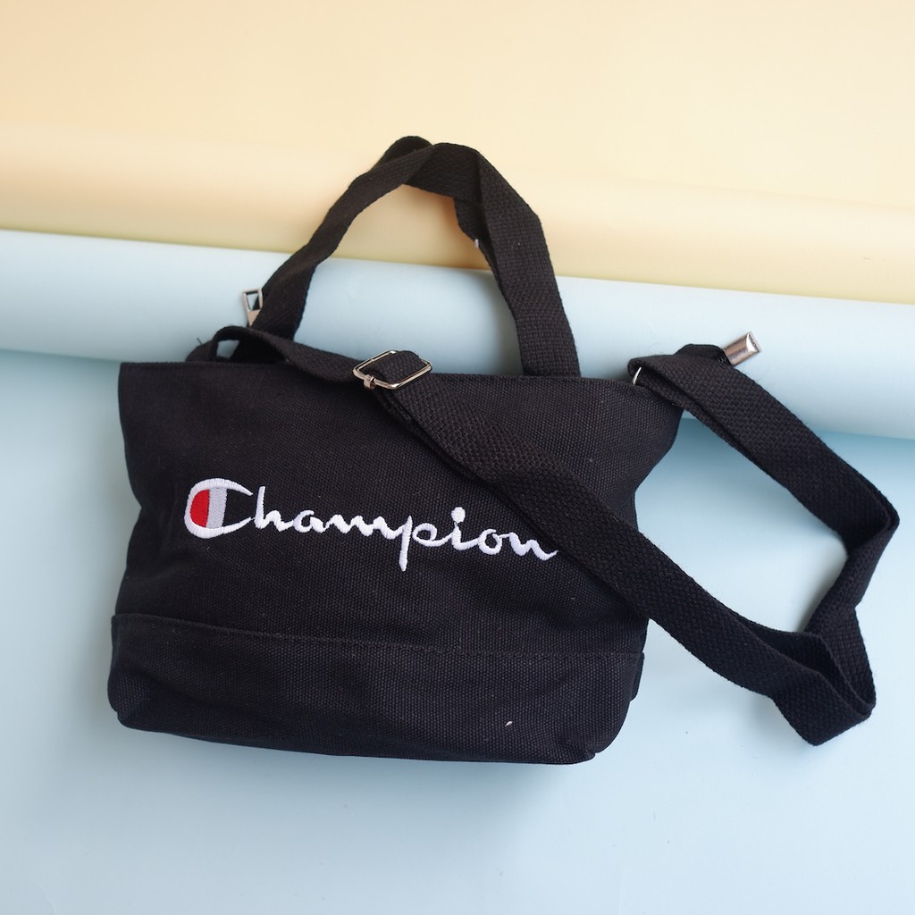 Kanvas Champion Mini Slingbag Woman - Tas Selempang Wanita Import bag selebgram canvas