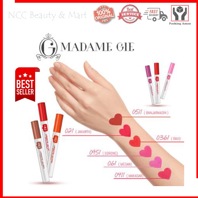 * NCC * Madame Gie Lip Matte +62 Make Up Lipstik Lip Cream Lipstick Lipmatte Lipcream