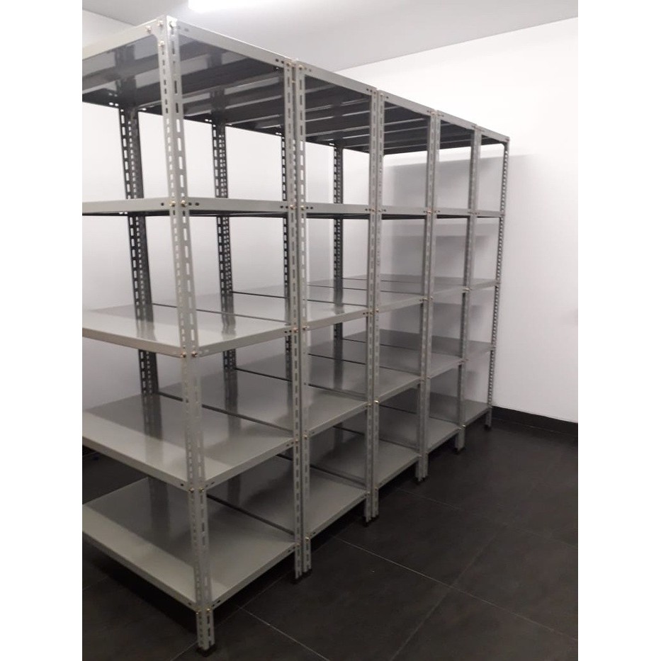 Rak Besi Siku Lubang 40x100x200 cm Rumah Bengkel Gudang Kantor FURNIOO Jakarta Depok Surabaya