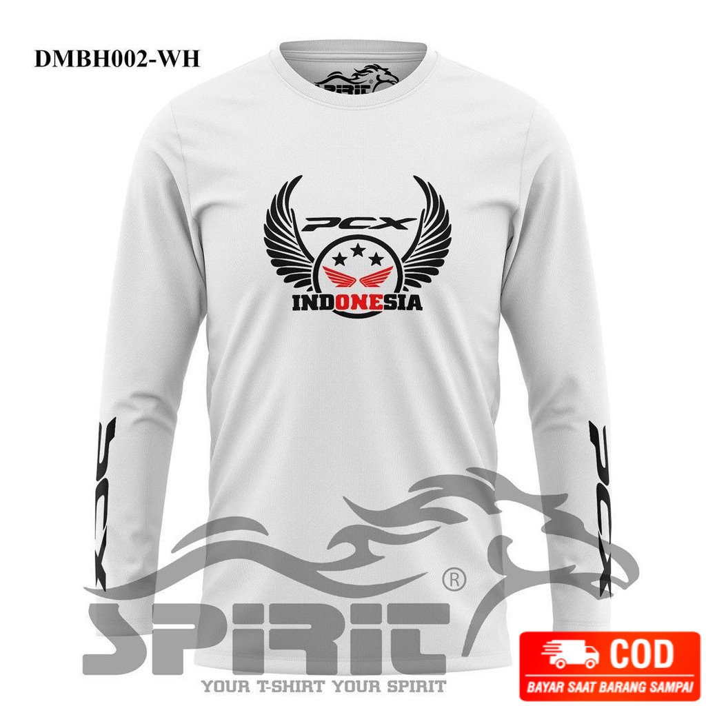BISA COD baju kaos motor honda pcx lengan panjang  big size