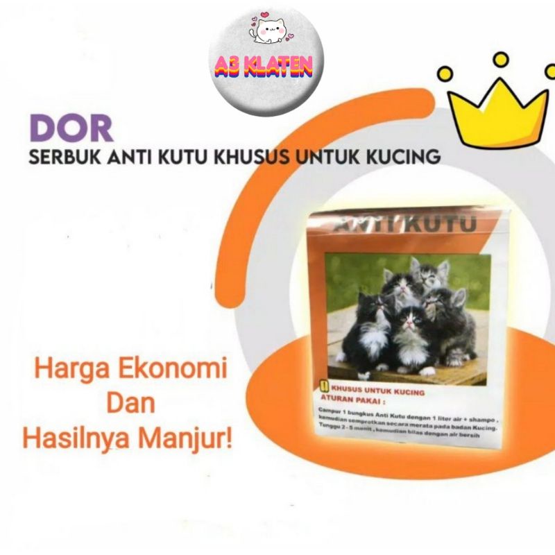 DOR-Obat Anti Kutu Kucing-Serbuk-2g