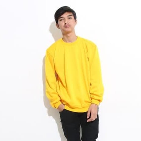 Sweater Pria Basic Sweater Fleece Sweater Oblong Cewe Cowo-3