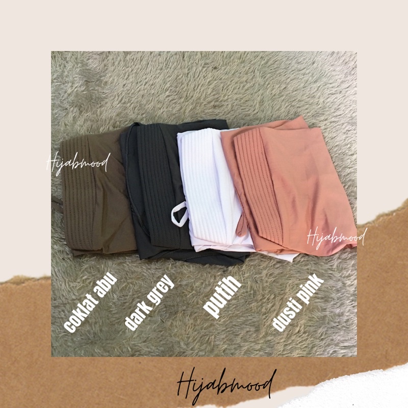 Bergo Hamidah Shanaz Serut/ Bergo Jersey serut menutup dada / Hijab instan jersey-3