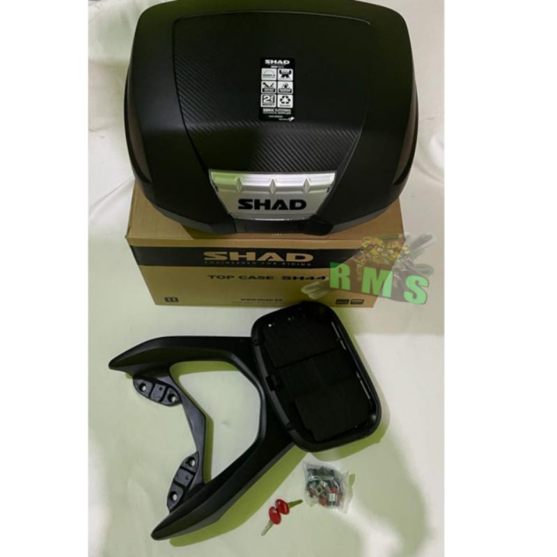 Paketan Box Motor Box SHAD SH 44 + Bracket Breket Box Motor Nmax 155 Old / Nmax 155 New Paketan Komp