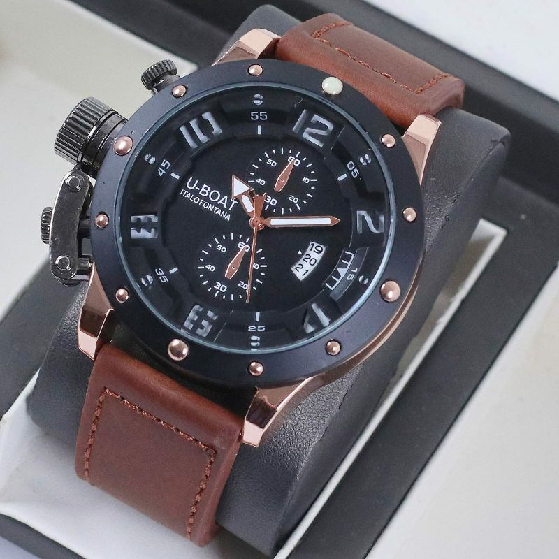 JAM TANGAN U-BOAT TERLARIS PRIA JAM TANGAN KULIT FASHION