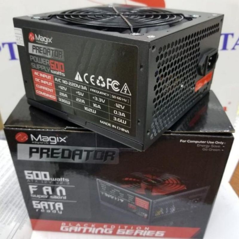 Power Supply Magix 500 watt / Bionic / Advance ORIGINAL GAMING SERIES BLACK EDITION