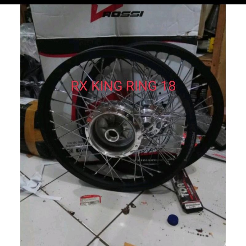 RX KING VELG PAKETAN MOTOR RX KING RING 18 X185/160 MERK ROSSI ORIGINAL KOMPLIT