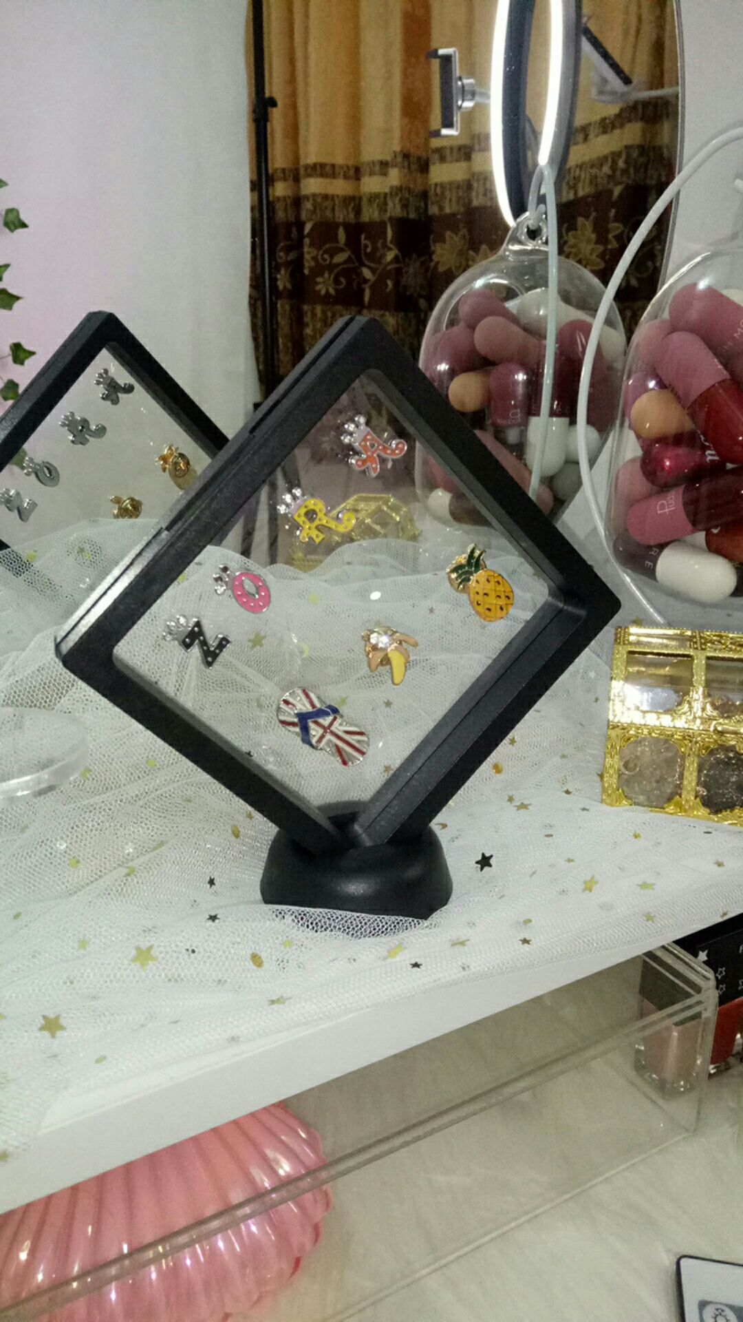 Transparent Pe Film Jewelry Box / Dust-proof Anti-oxidation Packaging Box / Transparent Ring Earrings Display Stand Jewelry Display Box