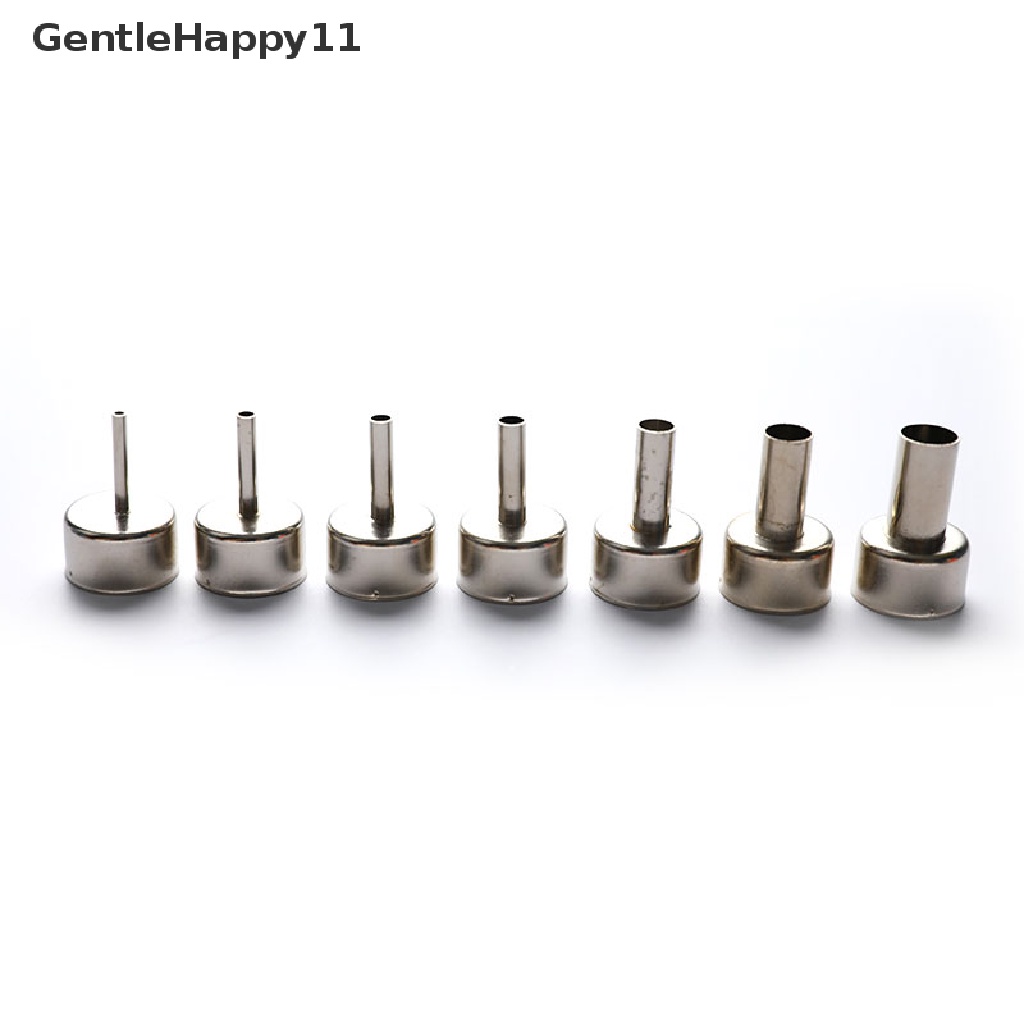 Gentlehappy 7pcs / Set Nozzle Pistol Panas Bahan Stainless Steel Ukuran 3-12mm