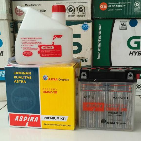 Aki Motor Honda New Supra Fit Aspira Gm5Z-3B Aki Basah