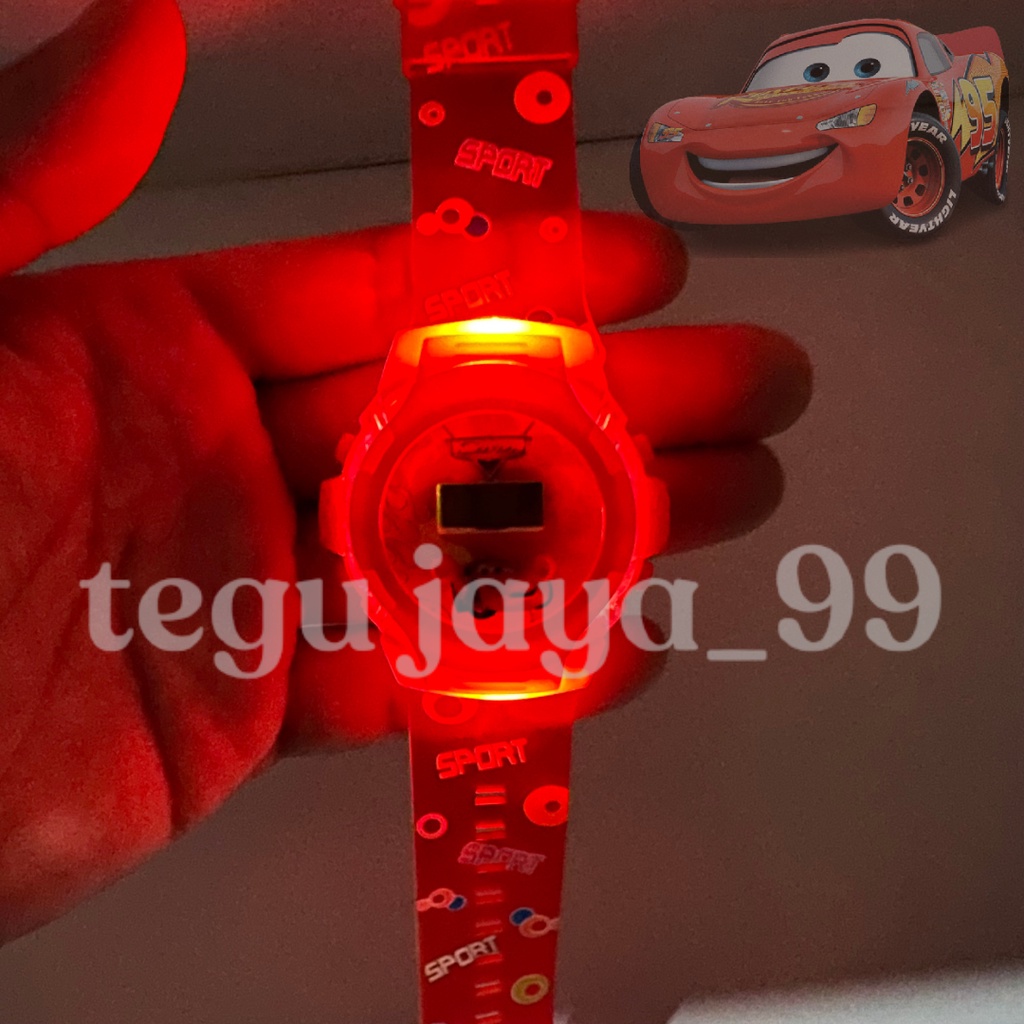 TERBARU!!! JAM TANGAN ANAK LAKI-LAKI LAMPU LED DAN MUSIK KARAKTER KARTUN TE0114