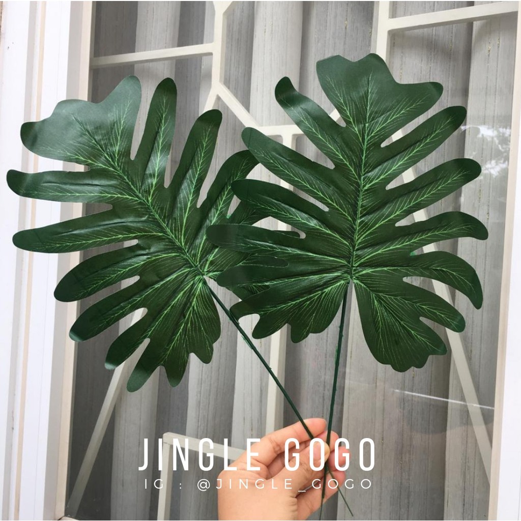 Daun Monstera  Jari Artificial Foto  Properti Tanaman Hias 