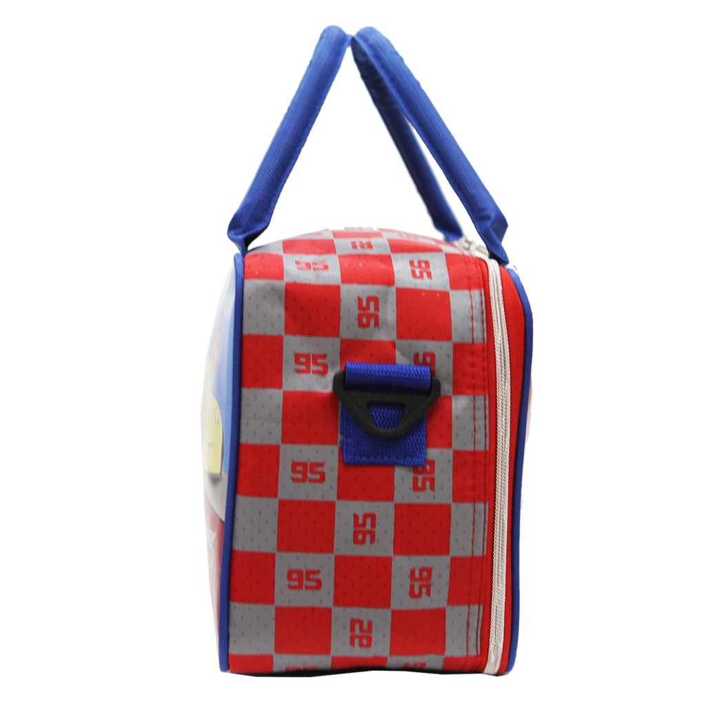 Travel Bag Mini Jinjing ada Tali Selempang Gambar MOBIL - Red Blue