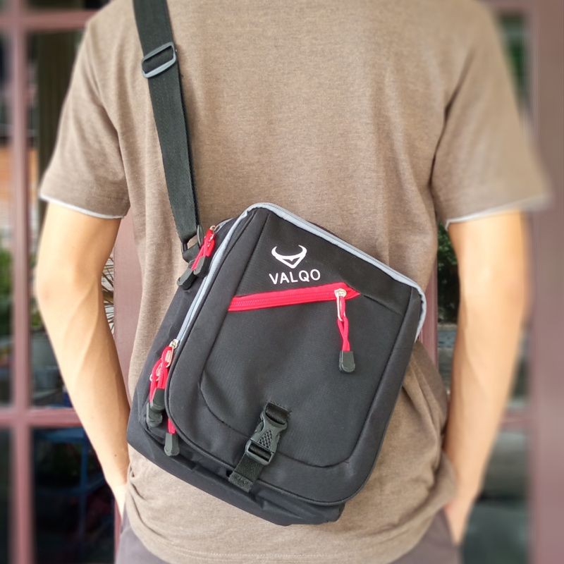 [VALQO] CARLITO Selempang Tas Sporty Casual Ruang Super banyak Tas Selempang Pria Slingbag