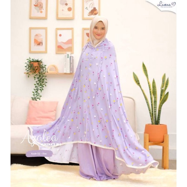 Mukena Azalea Ori By Luvena// Mukena 2 in 1 Bahan Katun Rayon