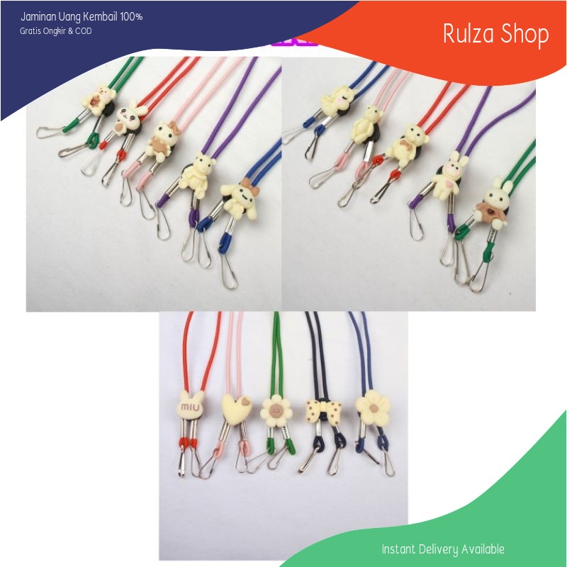 Tali Masker Anak Elastis Hijab Konektor 2 in 1 Import Kalung Murah Strap Masker Flower Unicorn Karak