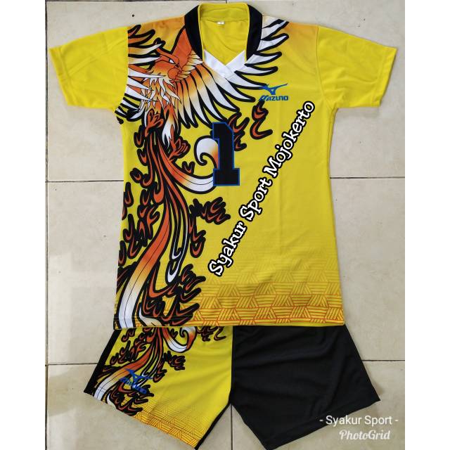 Baju Voli Cewek Printing Motif Burung
