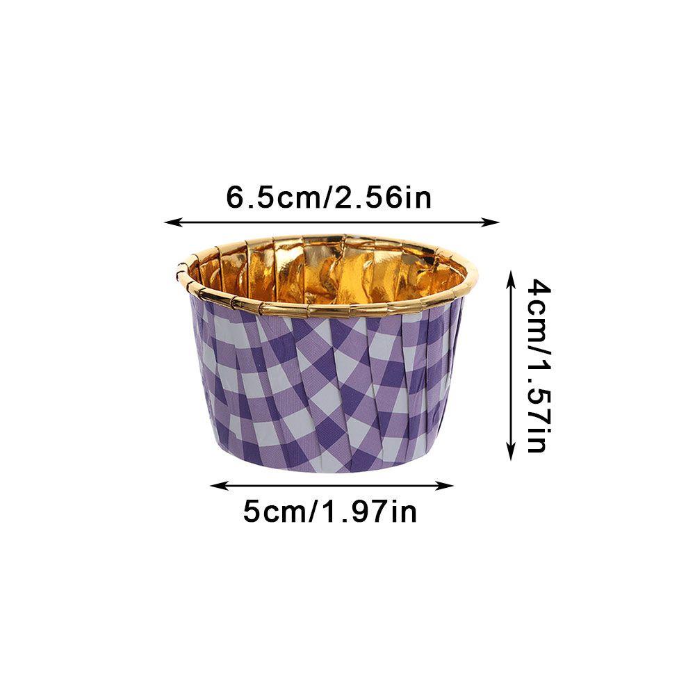 Solighter 50pcs Cake Cup Perlengkapan Pesta Alat Dekorasi Kue Aluminium Foil Liner Muffin Kotak