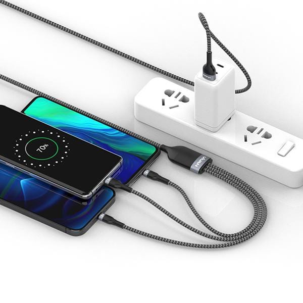 A - Vivan Kable Data VYT120 Kabel Data 3 IN 1 kabel120cm ( Micro, Type-C, Lightning) Fast charger original