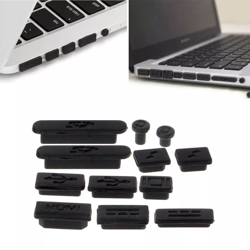 Silikon Anti Debu Plug Stopper Kit untuk Macbook Udara Pro Retina 11 &quot;13&quot; 15 &quot;10166 12 Pcsll