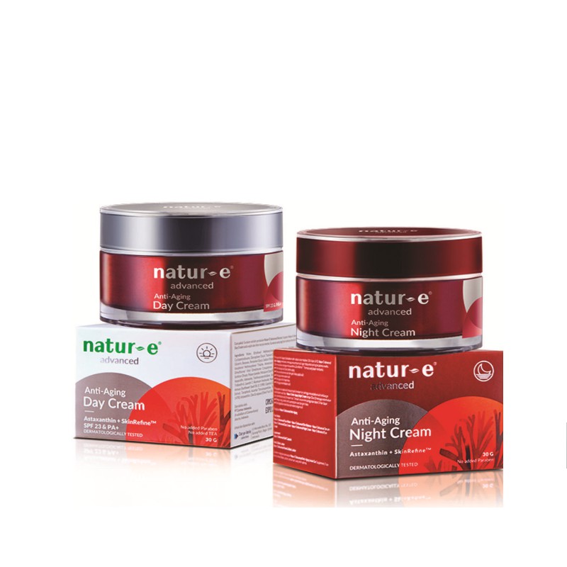 Natur E Advanced Anti Aging Cream Series isi 2 item (Day cream dan night cream)