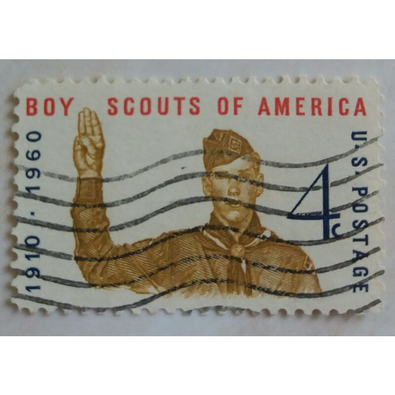 

(AA) Perangko Amerika Serikat Tahun 1960 Seri 50th Anniversary of Boy Scouts Used