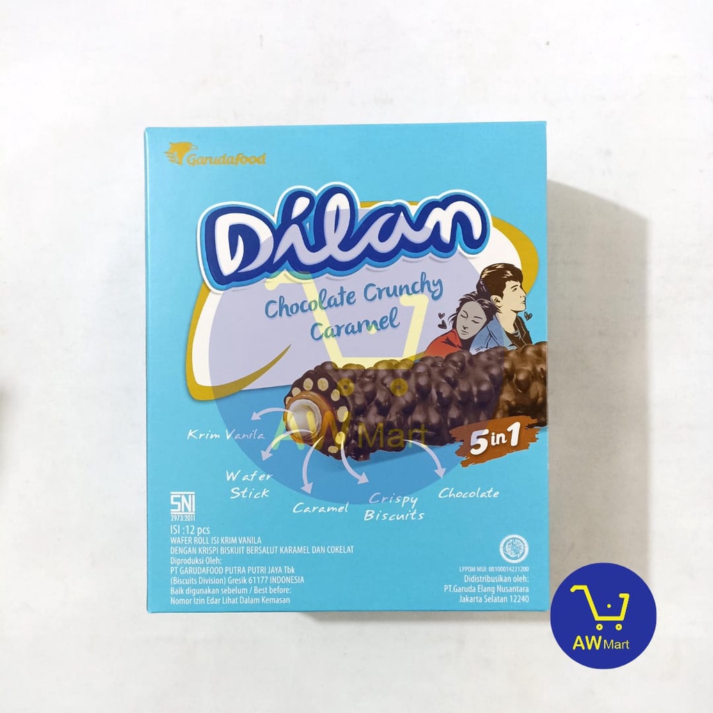 DILAN CHOCOLATE ISI 12 x 24 GRAM CRUNCHY CARAMEL BOX ISI 12