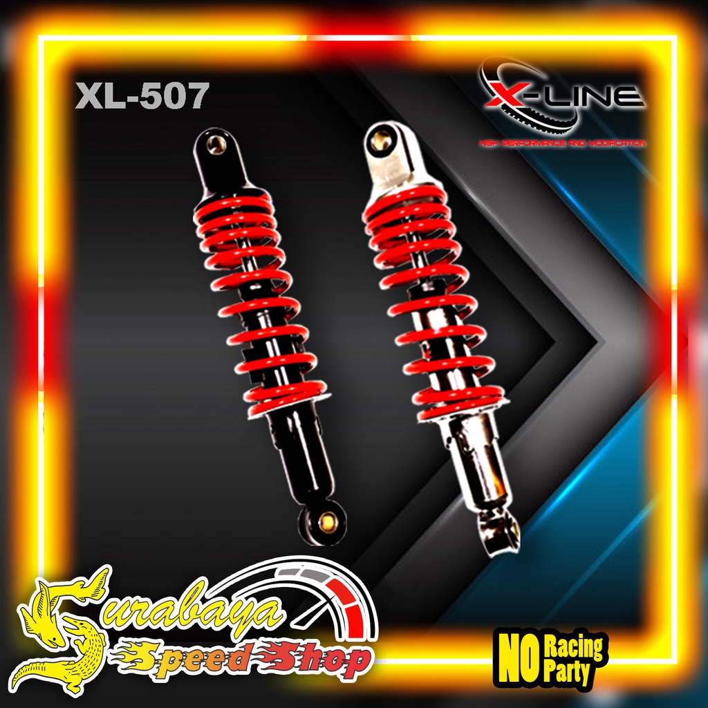 Xline Shock Shockbreaker Belakang Tipe 507 Motor Bebek Grand Legenda Supra 320 340 360 Original