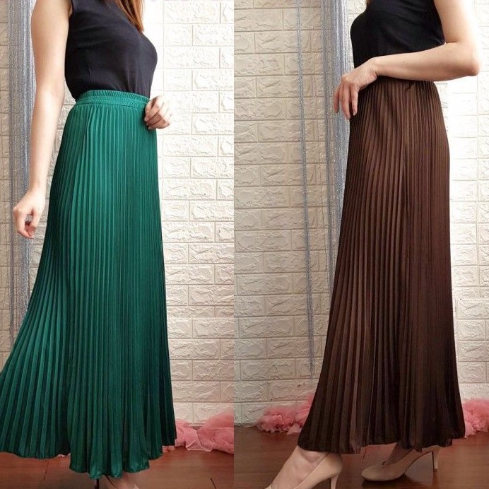 Rok wanita prisket import hongkong maxi skirt import hk bawahan rok panjang wanita