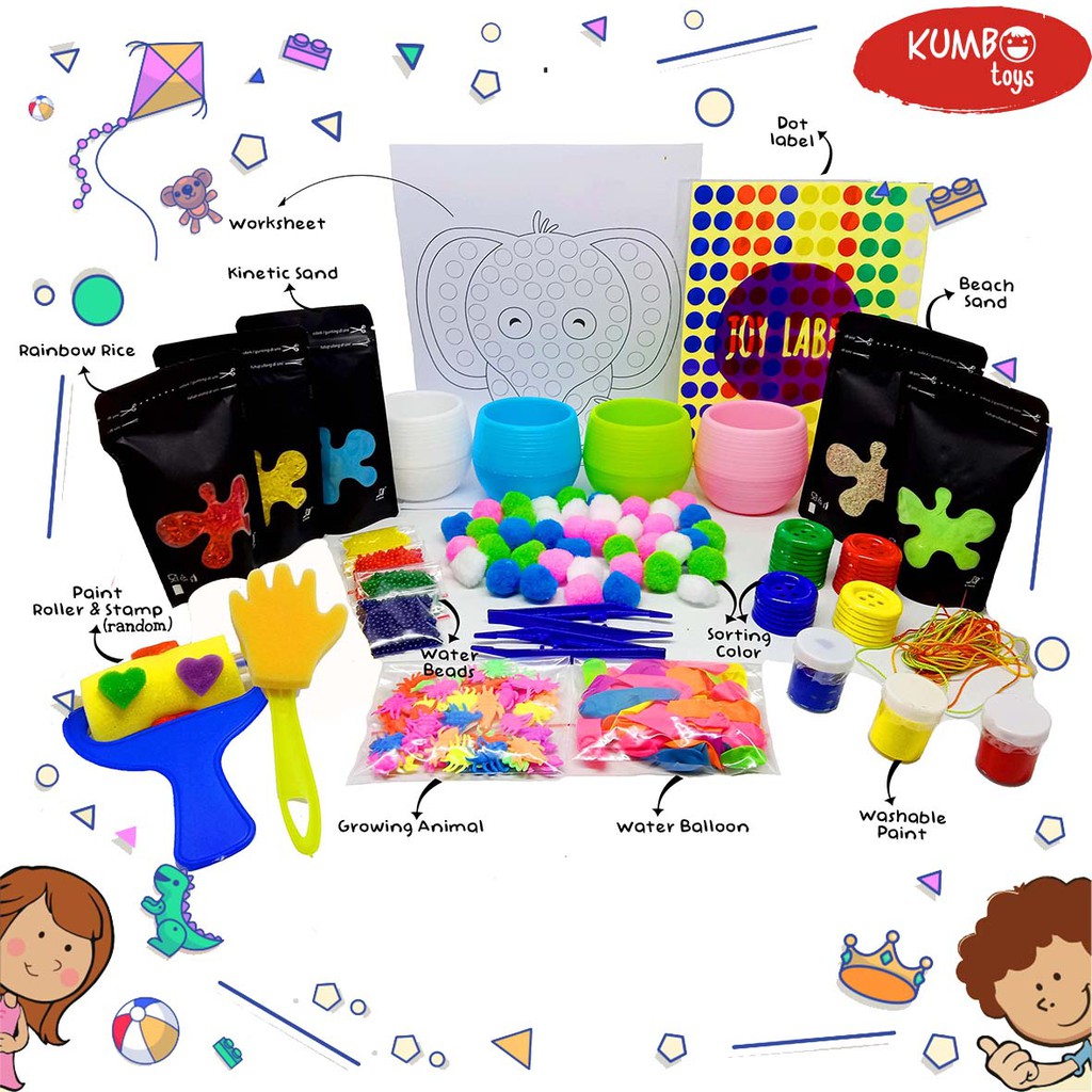 Terlengkap Paket Sensory Play Mainan Montessori dan Painting