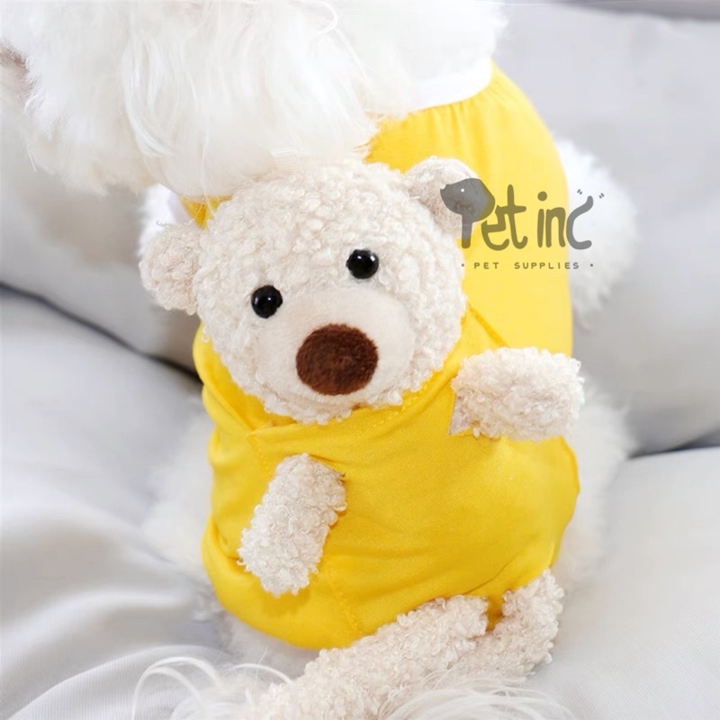 Hug me bear yellow tee (boneka bisa lepas)