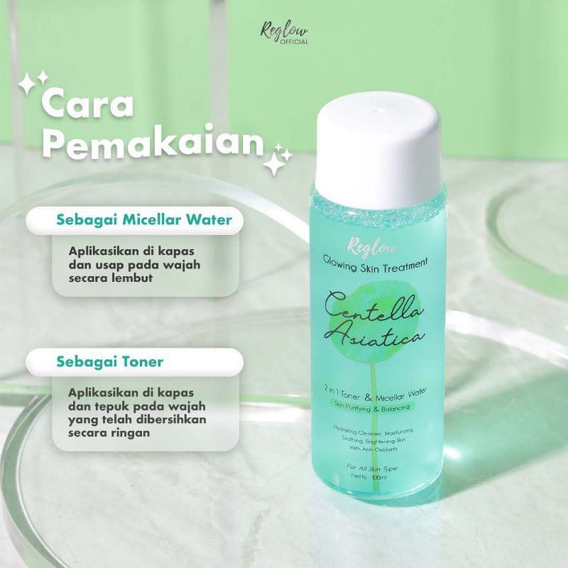 REGLOW Toner Micellar Water Pembersih Pelembab Wajah