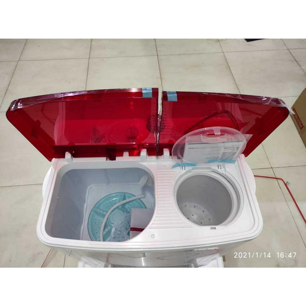 Mesin Cuci Polytron 2 Tabung Samba Series Hijab Water Filter 8 KG PWM 801 R/B