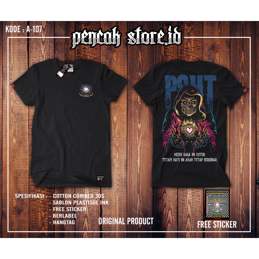 KAOS PSHT DISTRO + BONUS KAOS MURAH KUALITAS PREMIUM kaos terbaru kaos psht keren kaos psht original