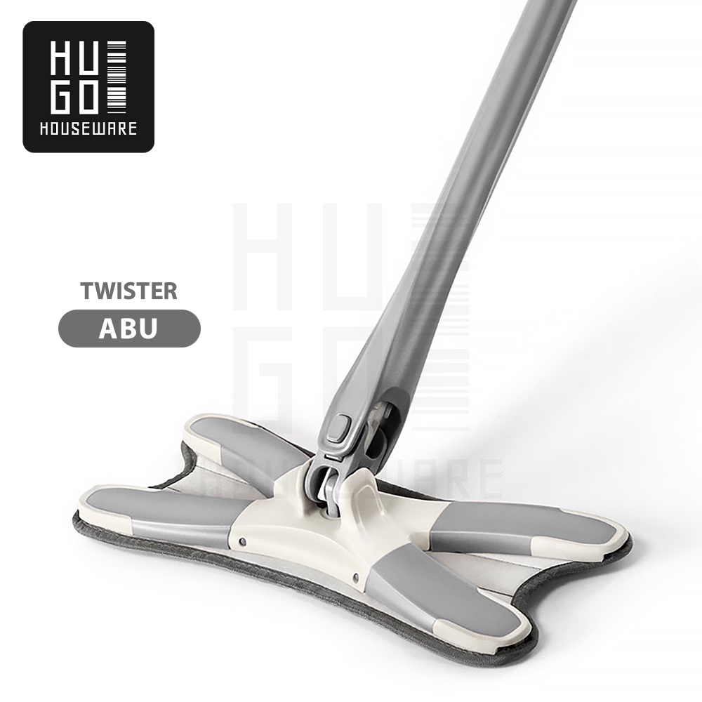 HUGO Alat Pel Lantai Ultra Mop Twister - Pel Lantai Praktis Peras Otomatis Handsfree